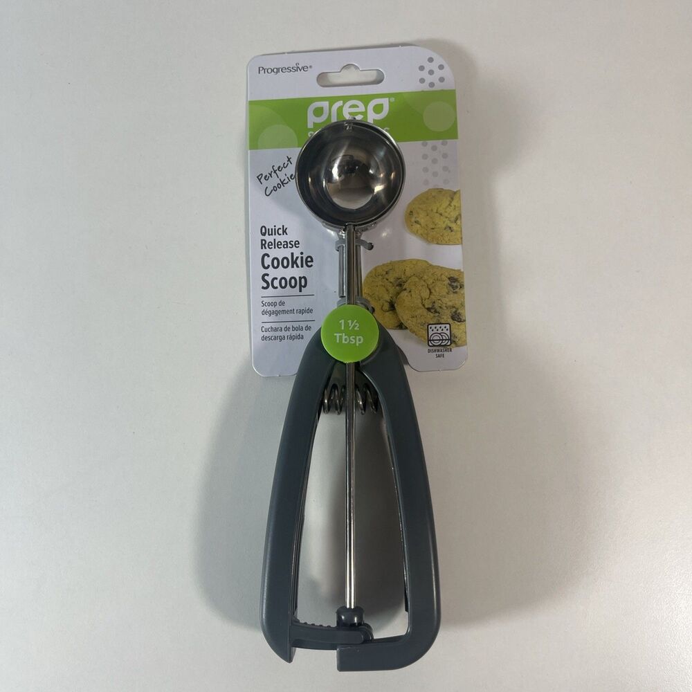 PrepSolutions Quick Release Cookie Scoop 1/2 Tbsp., Gray, Stainless Steel